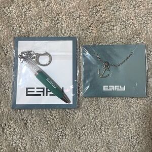 EFFY Pen Keychain AND 18” EFFY Silver Anchor Necklace